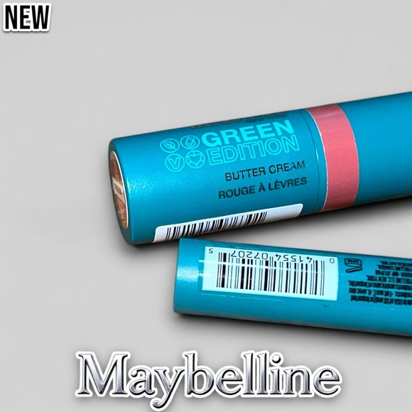 New Maybelline 2 pack Green Edition Butter Cream 011 Glacier and Blamy Lip Blus - Picture 2 of 5